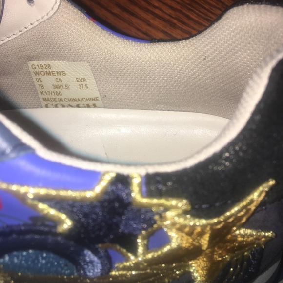 Authentic Coach blue and embellished sneakers - Picture 4 of 8